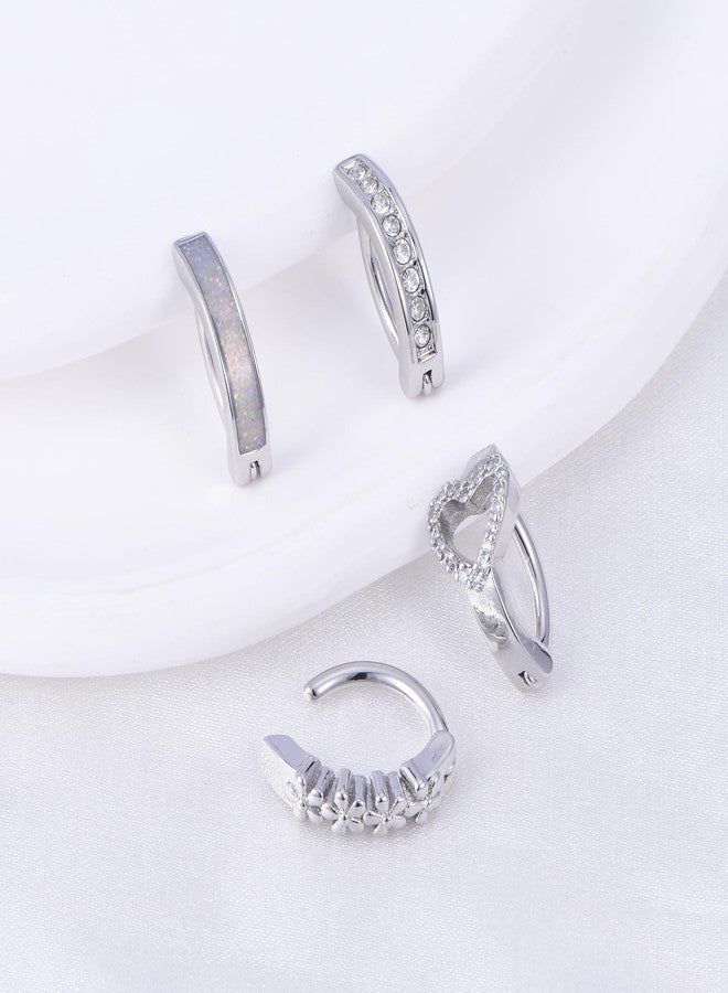 JFORYOU 14G Clicker Belly Button Rings for Women Surgical Stainless Steel Belly Ring Heart Reverse Curved Navel Rings Golden Belly Piercing Jewelry - Image 2